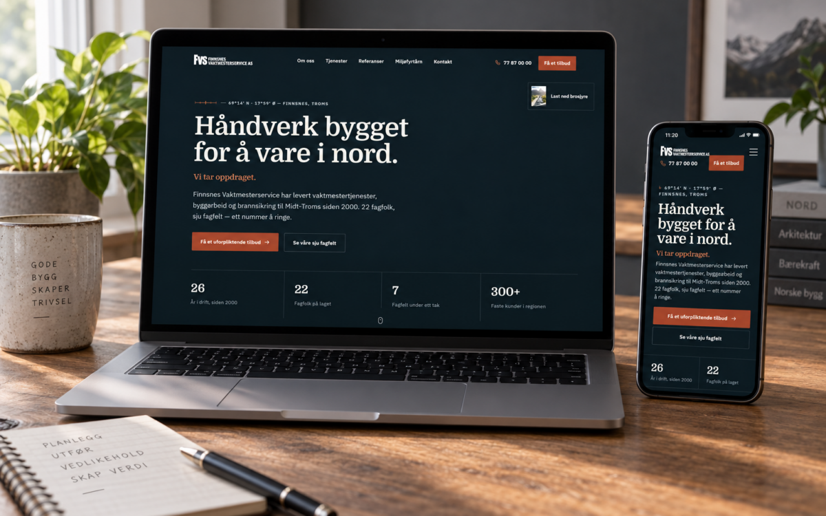 Finnsnes Vaktmesterservice AS på PC og mobil