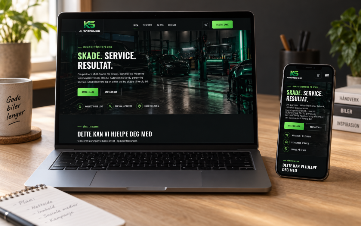KS Autoteknikk på PC og mobil